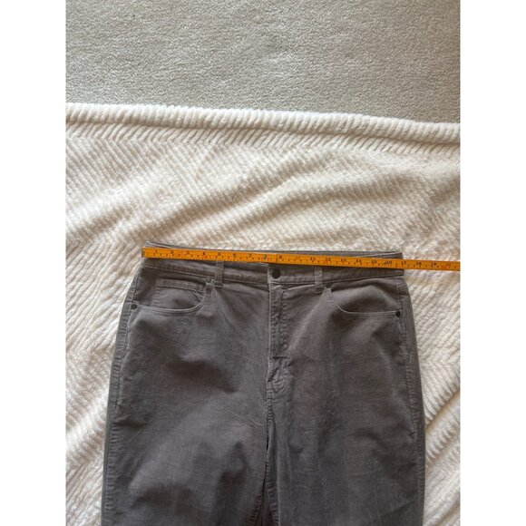 Talbots Corduroy Straight Leg Pants Curvy Fit Size 12 Gray Stretch Classic Style - Picture 10 of 15